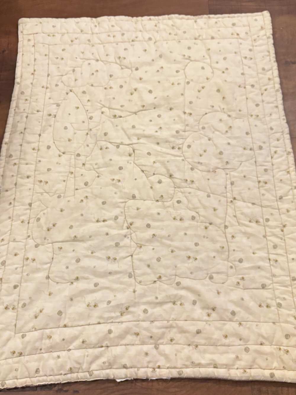 Winnie the Pooh Characters Plush Baby Blanket - Cream, Tan, Blue, Pink, Red - Picture 5 of 6